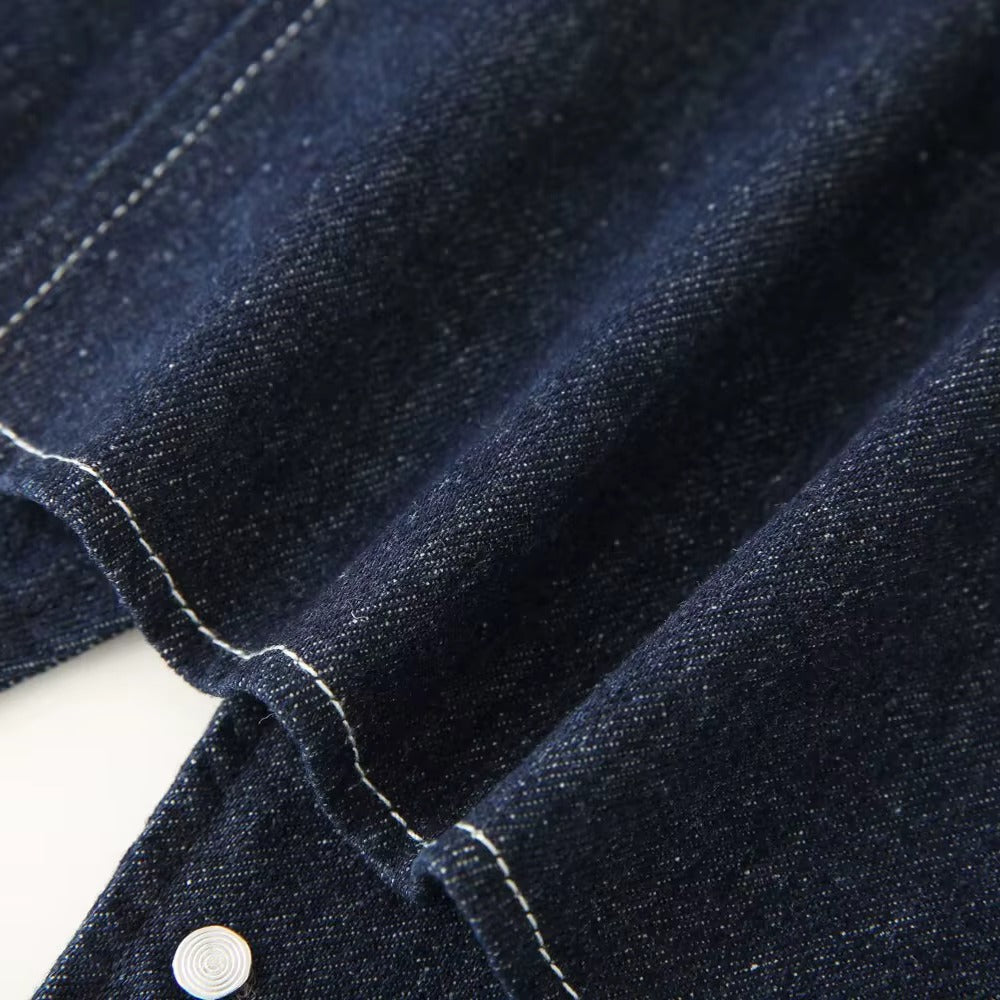 Denim Rivet V neck Waistcoat