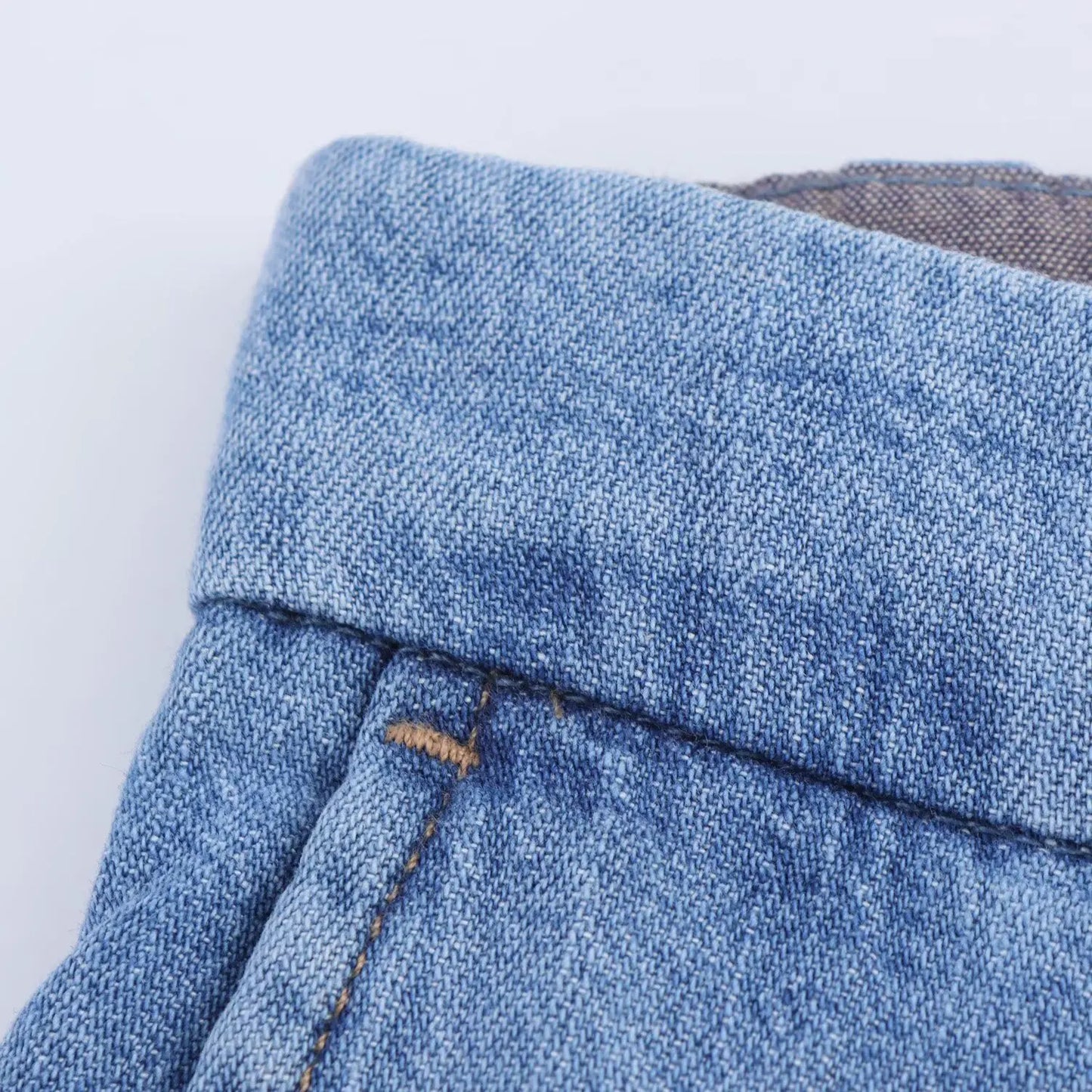 American Style Simple Casual Wide Leg High Waist Jeans