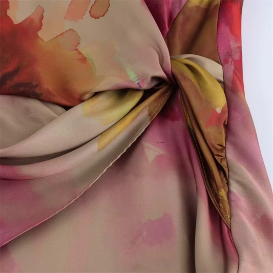 Satin Knotted Dress