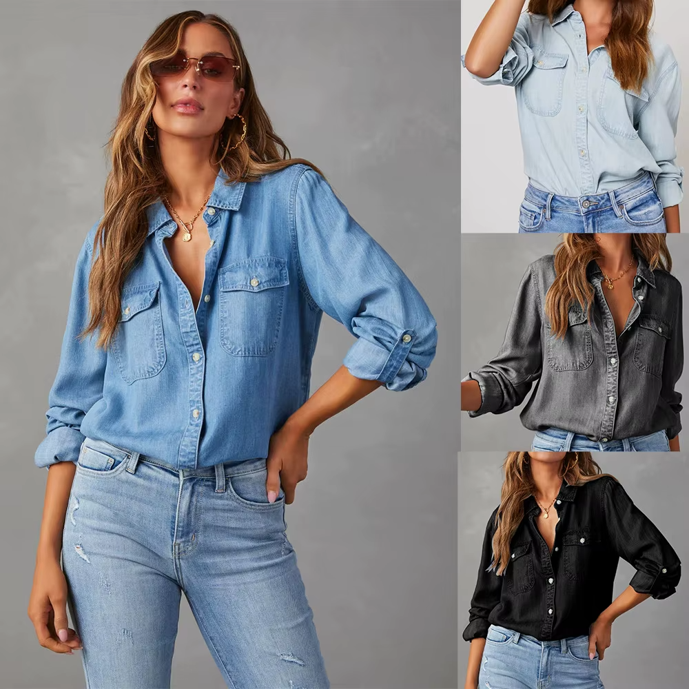 Vintage Washed Denim Shirt
