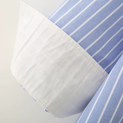 Simonne Blue Striped  Cuffed Shirt