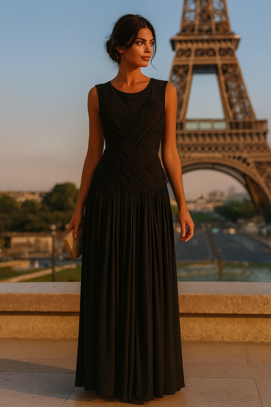 Retro Braided Vintage Dress