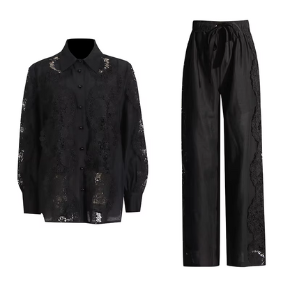 Puvi Linen lace co-ord set