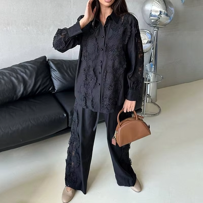 Puvi Linen lace co-ord set