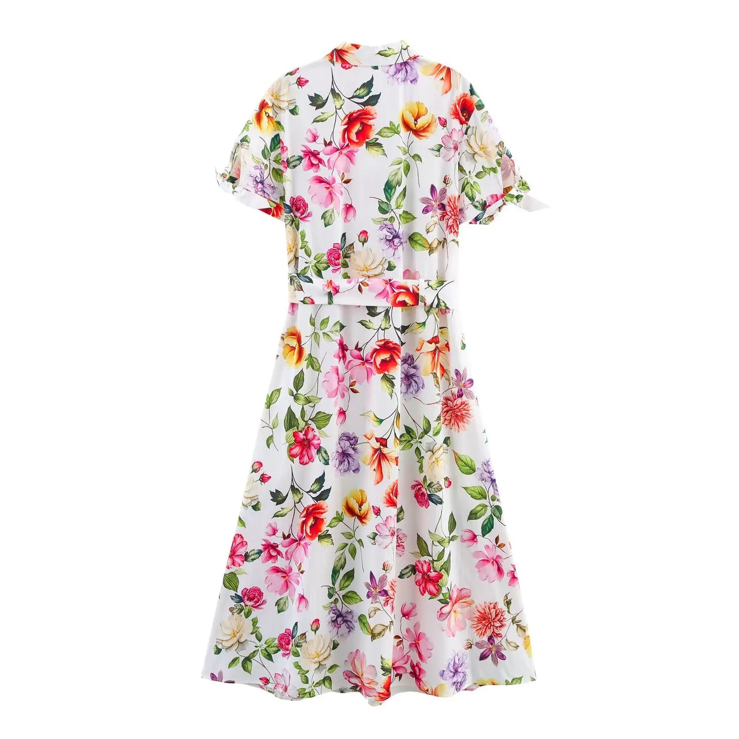 Flora Vintage Printed Midi Dress