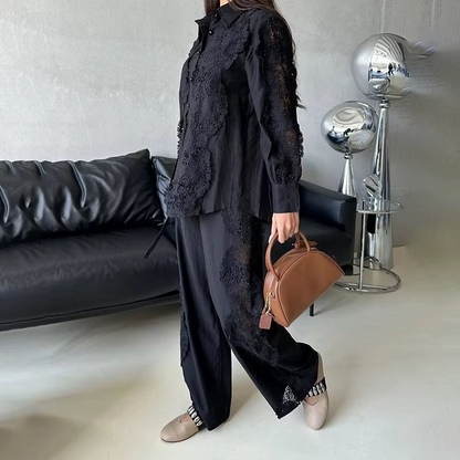 Puvi Linen lace co-ord set