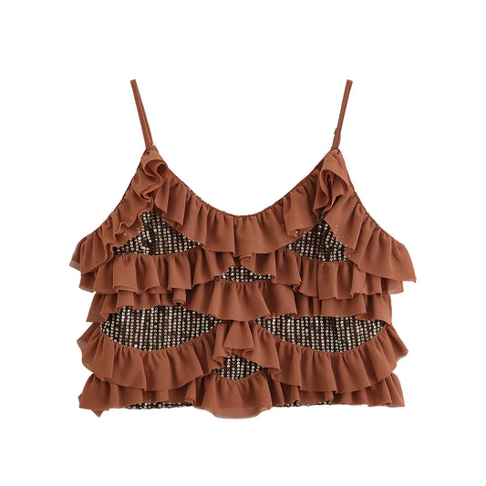 Goldie Beaded Layered Sling Tank Top