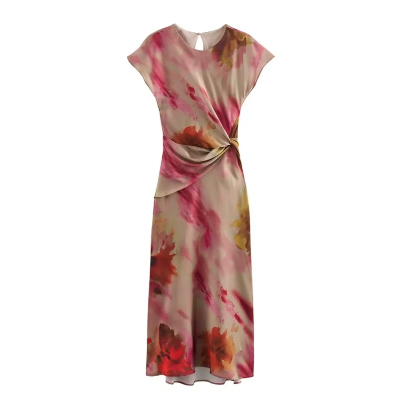 Satin Knotted Dress