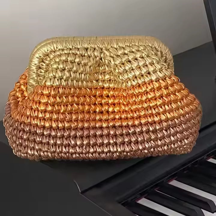 Metallic evening wear bags