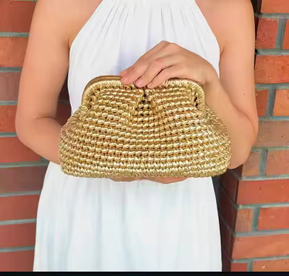 Metallic evening wear bags